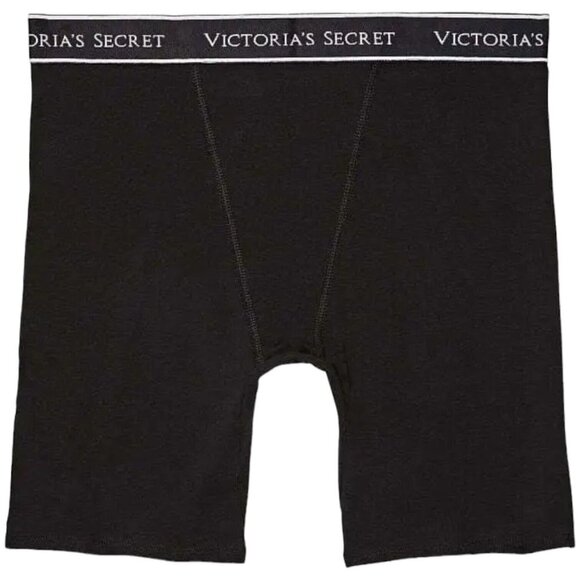 NWT‎ Victoria's Secret Thick Logo Boxer Brief  BLACK Size XL - Picture 2 of 7